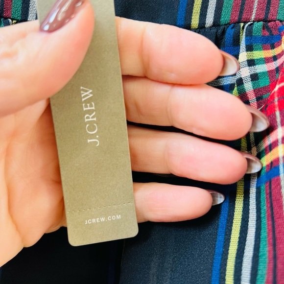 NWT Stunning J.crew Plaid Ruffle Women's size 4 Blouse - Picture 6 of 10